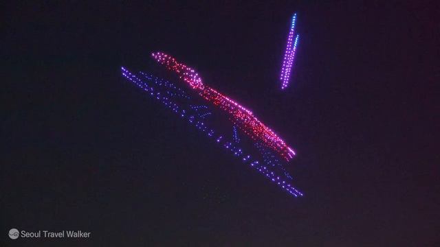 Шоу дронов в парке Джамсил Хан Ривер смотреть онлайн