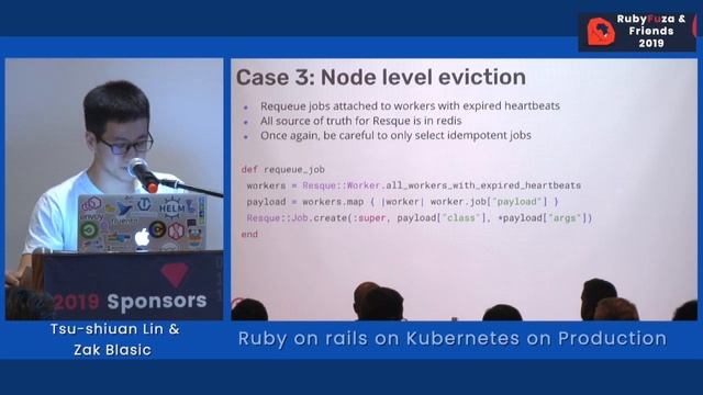 Rubyfuza 2019: Tsu shiuan Lin & Zac Blasic - Ruby on Rails on Kubernetes on Production смотреть онлайн