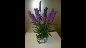 Лаванда из бисера-работы из бисера