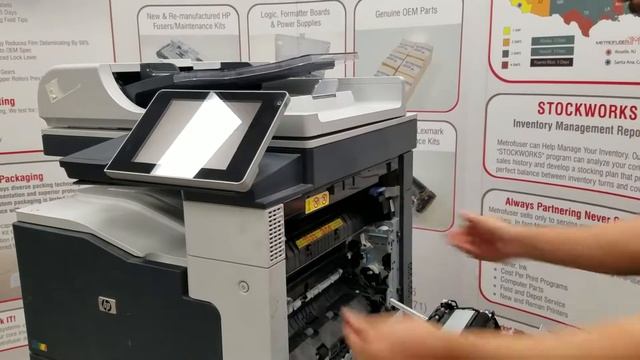 How To Remove and Install The CE514A Fuser Maintenance Kit for HP LaserJet Enterprise Color M775. смотреть онлайн