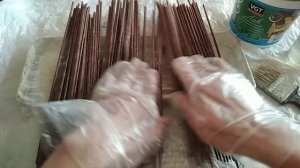 Обработка трубочек лак/вода