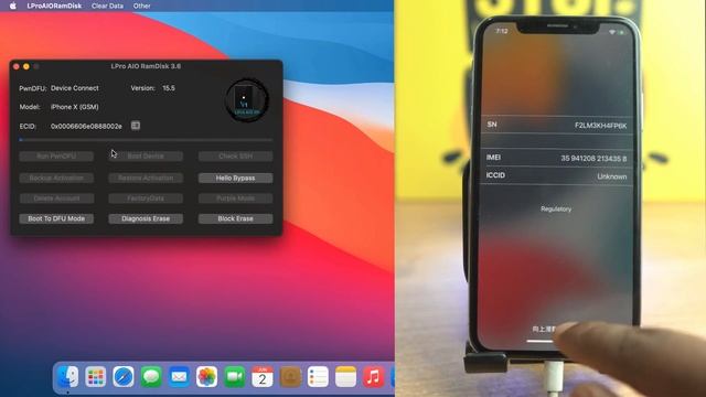 iCloud Bypass iOS 15 with LPRO AIO RAMDISK AUTO METHOD without DCSD A10 A11 iPhone 7,8 and x смотреть онлайн