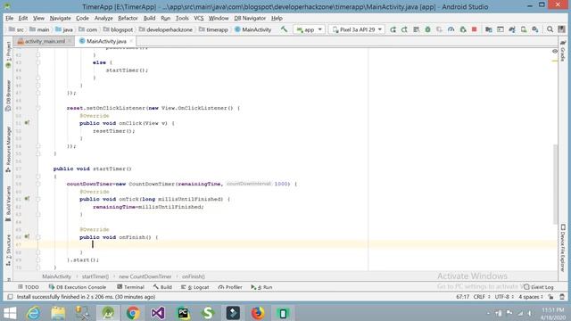 Timer Android Application || How to create timer application in android || Android Timer Applicatio смотреть онлайн