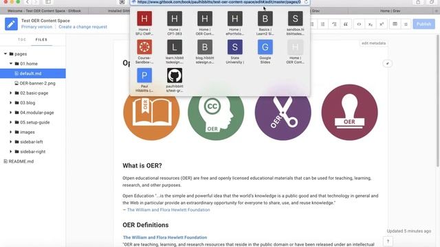 Grav with Git Sync and GitBook Setup (OER Content Space Skeleton) смотреть онлайн