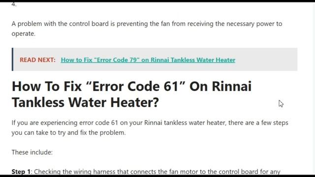 How To Fix “Error Code 61” On Rinnai Tankless Water Heater смотреть онлайн