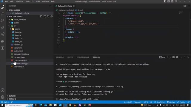 How to use Tailwind CSS in React with Vite | Install TailwindCSS in React with ViteJS for Beginners смотреть онлайн