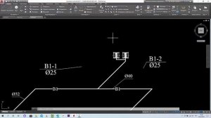 Построение аксонометрической схемы системы водоснабжения (В1)