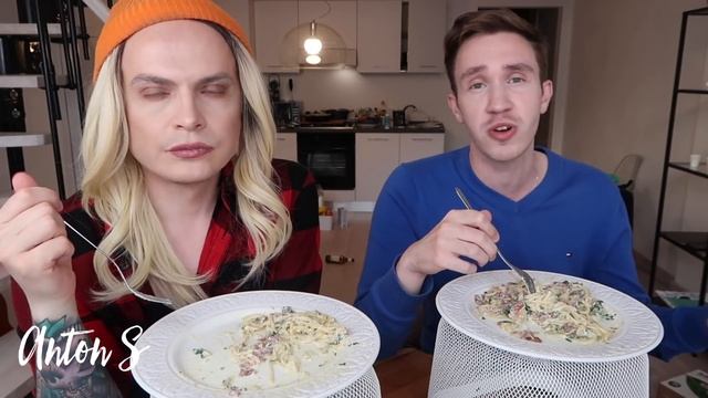 МУКБАНГ . ПАСТА КАРБОНАРА ПО РЕЦЕПТУ МАШИ ЗОЛИНОЙ. РАЗГОВОР ПО ДУШАМ смотреть онлайн