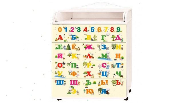 Комод Ульяна2 серии Алфавит, белый, 80х45,5х105см (Антел) обзор А/К/У2/Бел