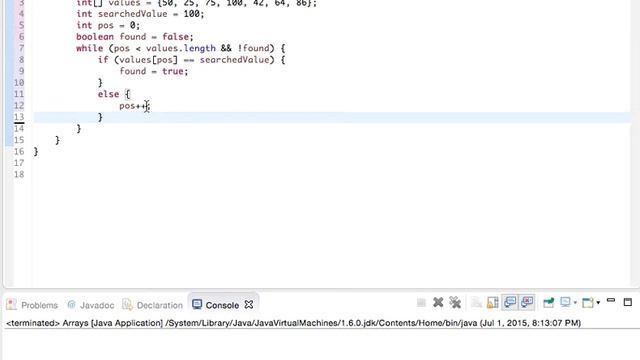 Linear Search in an Array (Java) смотреть онлайн