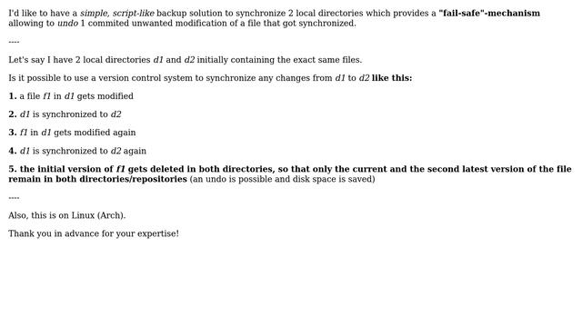How do you use a VCS (preferably git) to synchronize local directories? смотреть онлайн