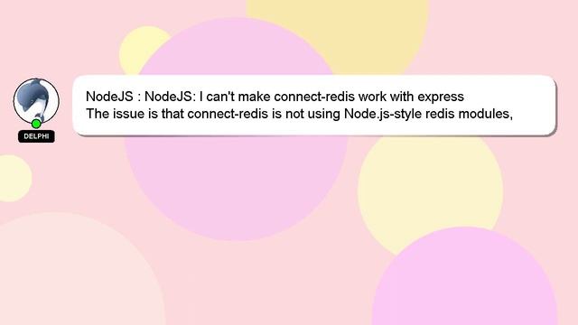 NodeJS : NodeJS: I can't make connect-redis work with express смотреть онлайн
