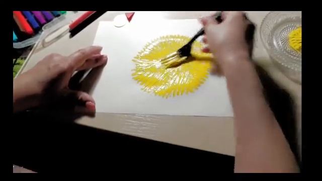 Рисуем цыпленка.....вилкой! смотреть онлайн