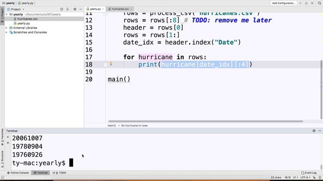 CS301 - Counting Hurricanes per Year (CSV Example) смотреть онлайн