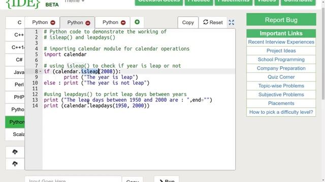Python Programming Tutorial | Calendar Functions - Part 1 | GeeksforGeeks смотреть онлайн