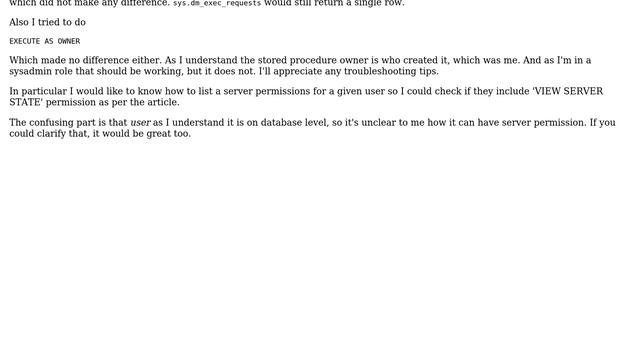 Databases: Server permissions of an activation stored procedure of a Server Broker queue смотреть онлайн