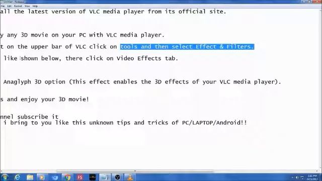 How to Watch 3D Movies on your PC/Laptop/Mac Using VLC Media Player смотреть онлайн