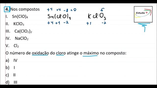 Qual o NOX do cloro nos seguintes compostos: Sn(ClO)4; KClO3; Ca(ClO2)2; NaClO2; Cl2 смотреть онлайн