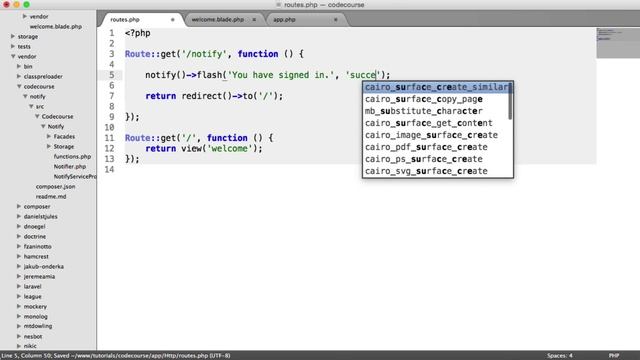 Flexible flash notifications in Laravel: Install and use Notify (3/5) смотреть онлайн