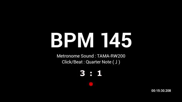 Metronome BPM 145 / TAMA-RW200 смотреть онлайн