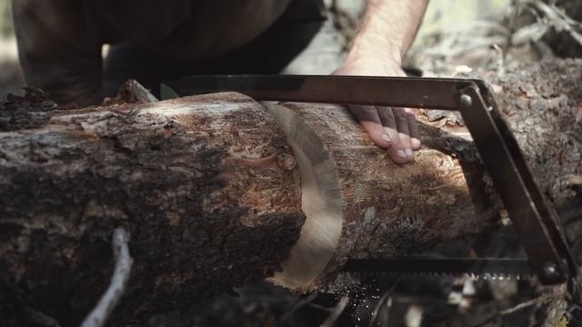 Solo Overnight Camping - Lean-to Shelter, Wild Game on Stick, Cooking Tripod, Bushcraft Skills смотреть онлайн