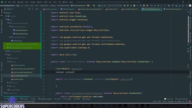 Admob Native Ads Advanced Example Android Tutorial | Android Reward Ads Example Tutorial | Admob Ad смотреть онлайн