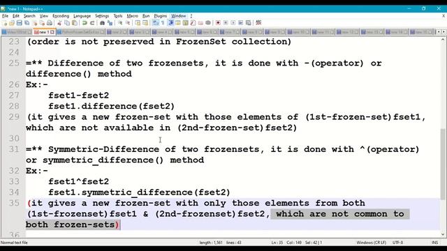 Python FrozenSet Collection with Difference operation| Py difference(), symmetric_difference()| #10 смотреть онлайн