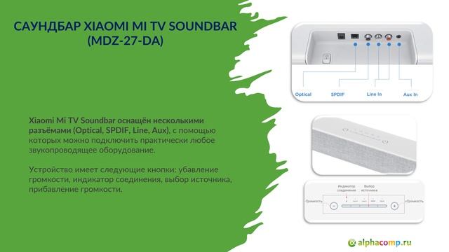 Саундбар Xiaomi Mi TV Soundbar MDZ-27-DA смотреть онлайн