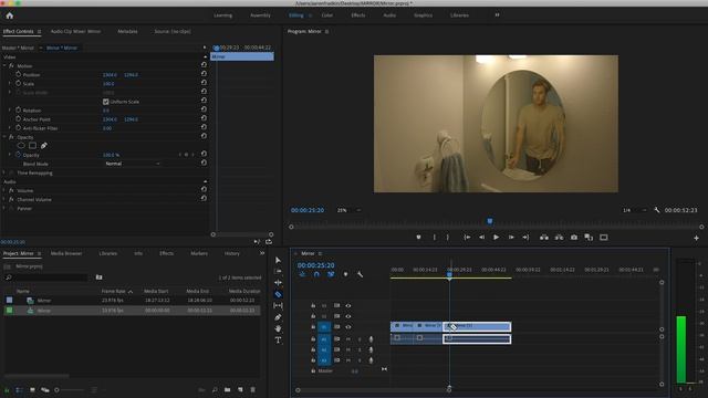 HAUNTED MIRROR EFFECT - How To Make Your Reflection Do Something Else In Adobe Premiere Pro смотреть онлайн