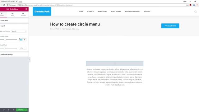 How to Use Circle Menu Widget by Element Pack in Elementor смотреть онлайн