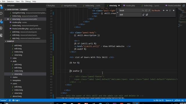 Web Development Course laravel 5.5 ORM and Raw PHP | Skills view page смотреть онлайн