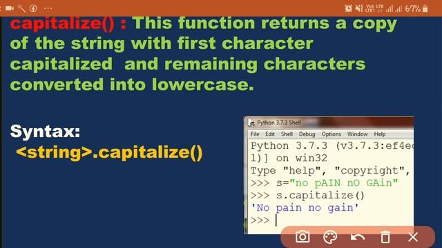 String Functions | len() , capitalize() & its difference with title() смотреть онлайн