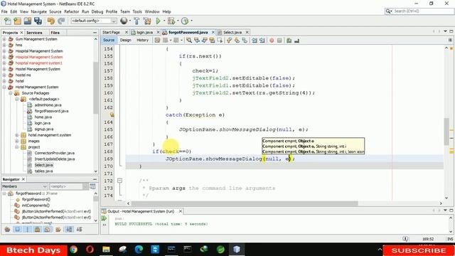 3. Hotel Management System in java - Forgot Password Page (JFrame, Mysql Database, Netbeans IDE) смотреть онлайн