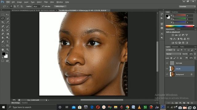Skin Retouch in Photoshop / Remove Pimples/ step by step смотреть онлайн