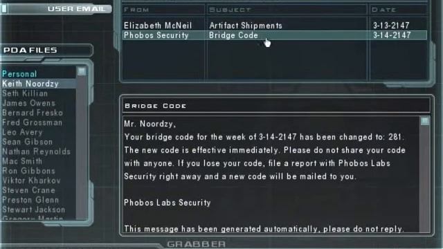Doom 3 RoE - Keith Noordzy PDA смотреть онлайн