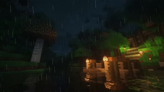 Minecraft Relaxing Music That Calms Your Mind While It's Raining To Relax & Study To