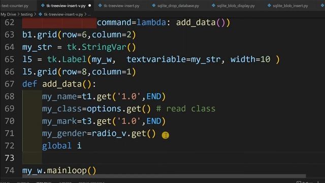 Adding data to Tkinter Treeview using insert() to update view & place the data in top or bottom row смотреть онлайн