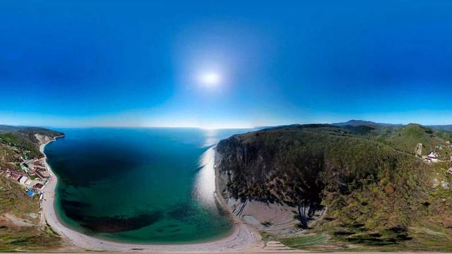 VR Panorama 360 | Панорама 360 с квадрокоптера DJI Mini 2 | Бухта Инал с высоты 200 метров | 4K смотреть онлайн