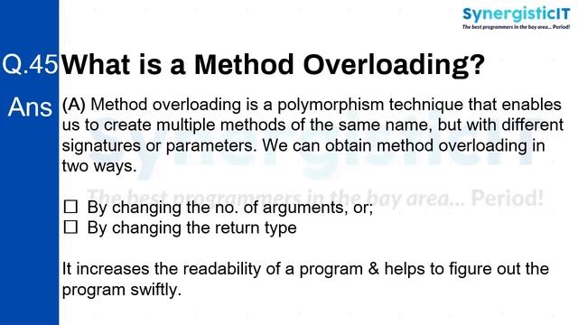 FREE Java Interview Questions - PART 5 | SynergisticIT смотреть онлайн