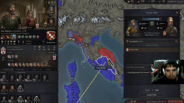 CK3, 1.4 Roman Empire achievement playthru (EP9) смотреть онлайн
