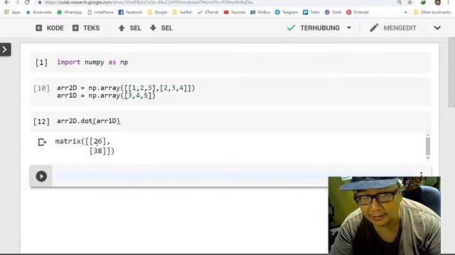 Menggunakan Numpy Array - [Tutorial Python Data Science bahasa Indonesia untuk pemula] #INDOSOAI смотреть онлайн