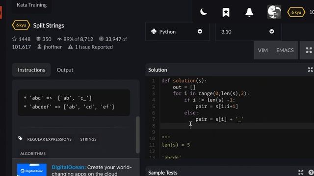 Codewars: Extracting pairs of char from a string (Py) смотреть онлайн