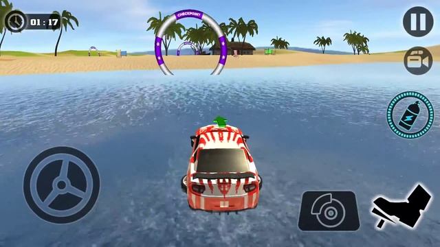 Floating Water Surfer Car Driving 3D Beach Racing Best Android GamePlay #8 смотреть онлайн