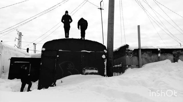 снег+гараж=сальто😎