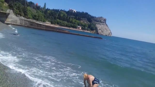 Пляж санаторий Утёс Крым открытие купательного сезона 12.05.2018 смотреть онлайн