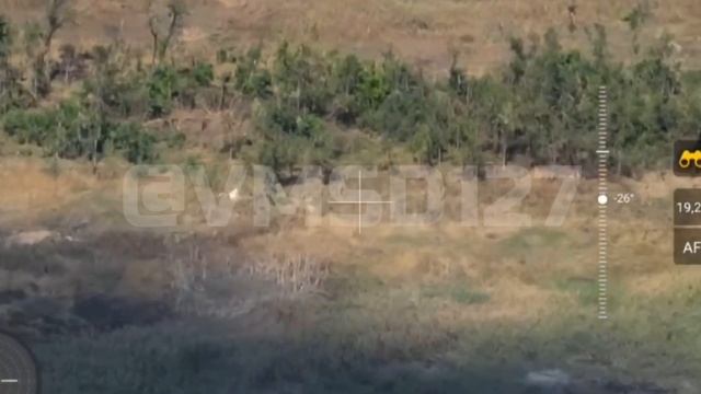 Поражение блиндажа ВСУ 29.08.2023 в Ровнополе на Южнодонецком направлении