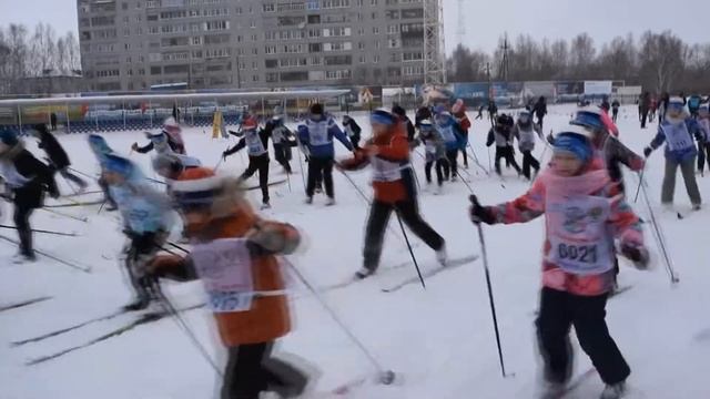 Лыжня России в Тобольске: гонки в снегопад смотреть онлайн