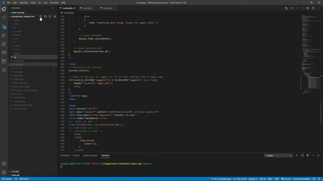 Merge form view to dashboard login PHP MySQL смотреть онлайн