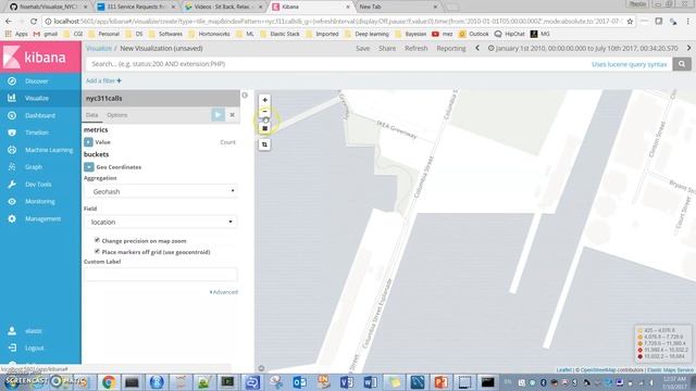 Using Kibana to Visualize New York City 311 Service Requests - D смотреть онлайн