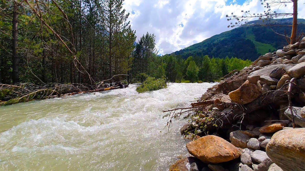 Mountain river sound, only water sounds, no music, no birds смотреть онлайн